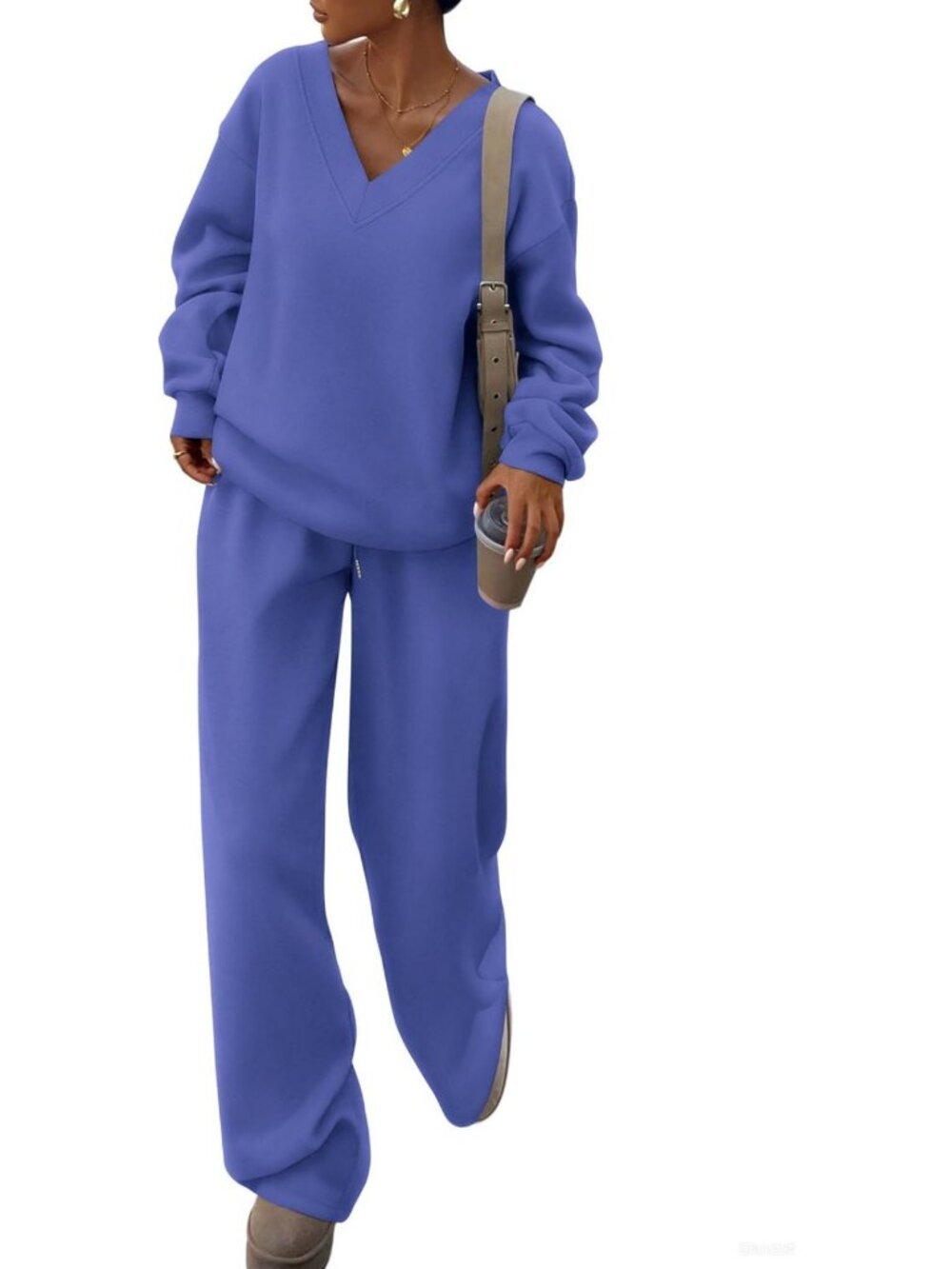 Chic Women's 2-Piece Fall Sweatsuit Set | Cozy Casual Outfit for Autumn